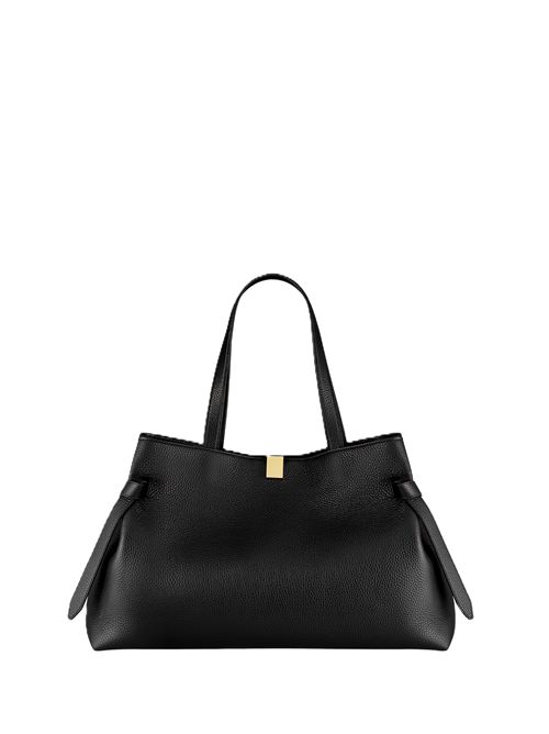 gyoza-tote-pebble-grain-leather Yuzefi | GYOZA TOTEBLACK